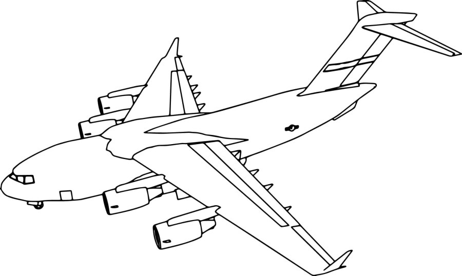 Раскраска самолет Boeing 747