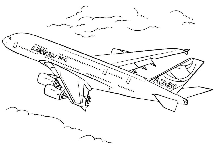 Раскраска самолет Боинг 737