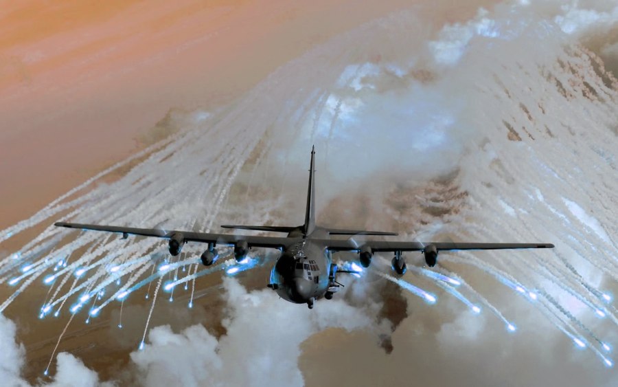 AC 130 airstrike