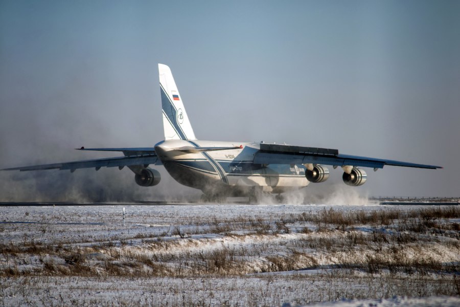 Аварийная посадка АН 124 В Новосибирске
