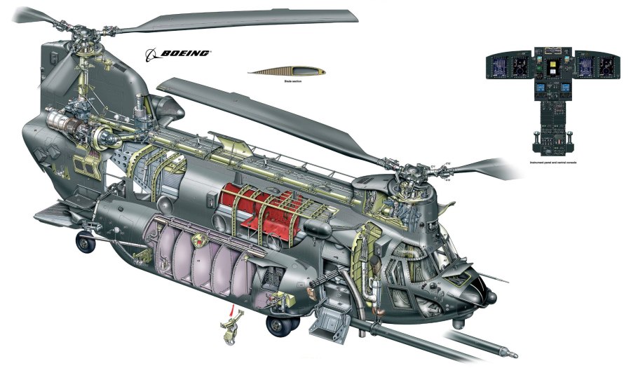 MH-47d Chinook чертежи