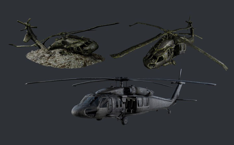 Вертолёт uh-60 Black Hawk