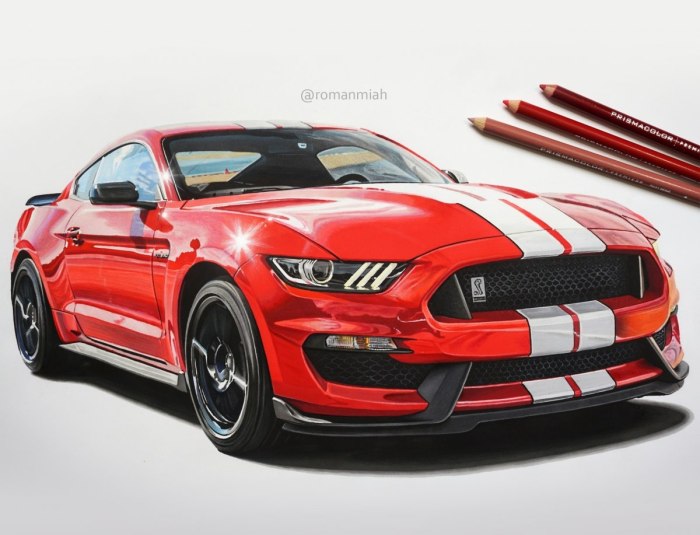 Раскраска Ford Mustang Shelby gt 500