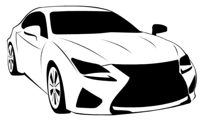 Силуэт легкового автомобиля