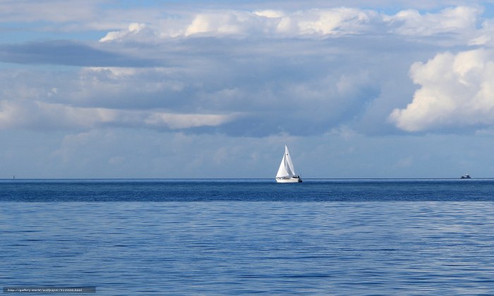 Парусник в море