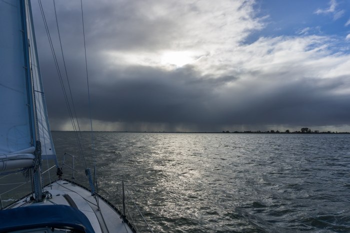 Yachting on cloudy Days