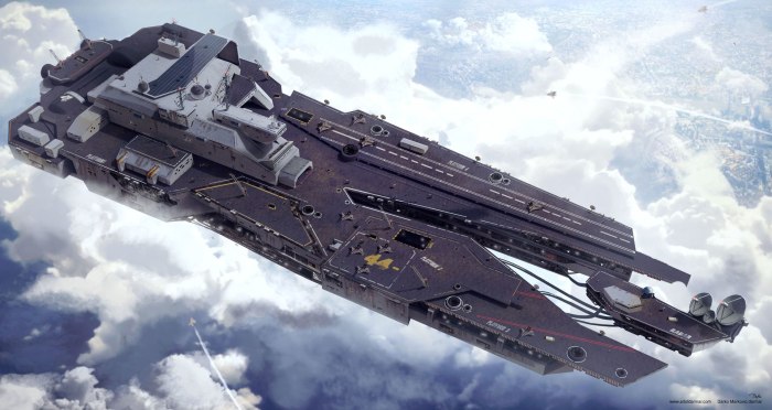 Космический корабль авианосец Sci Fi