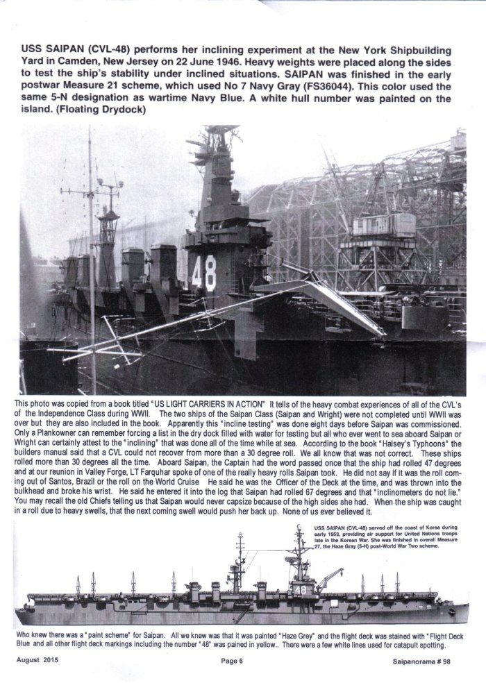USS Saipan CVL-48