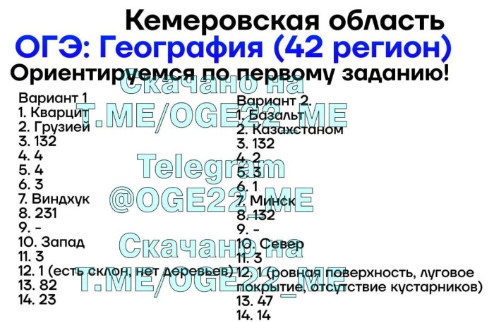 ОГЭ по географии