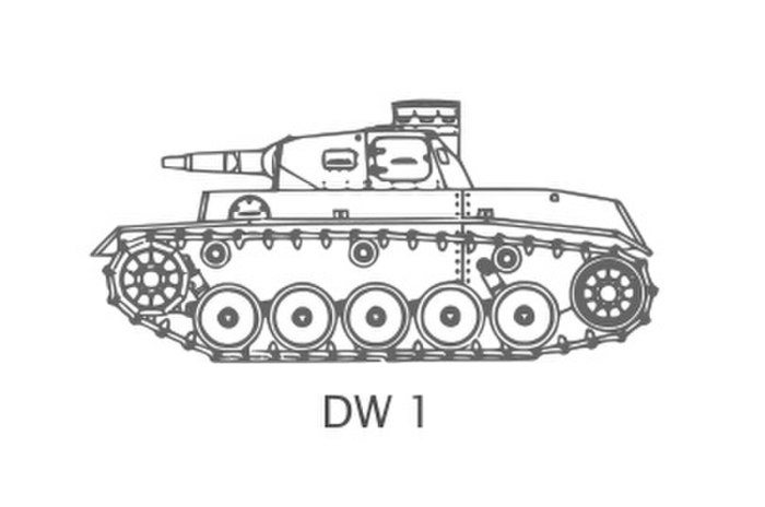 Танк dw2 сбоку