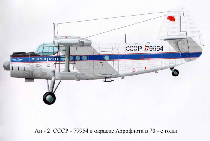 АН-2 Аэрофлот СССР схема окраски