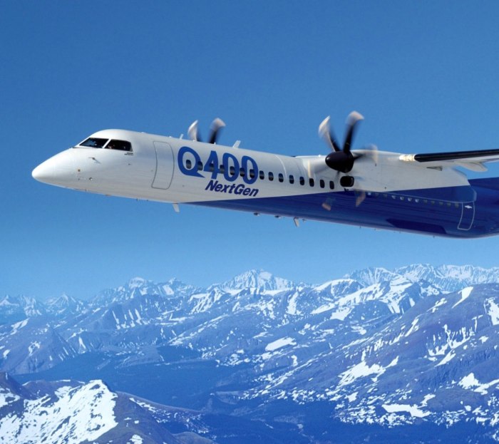 Самолет Bombardier q400