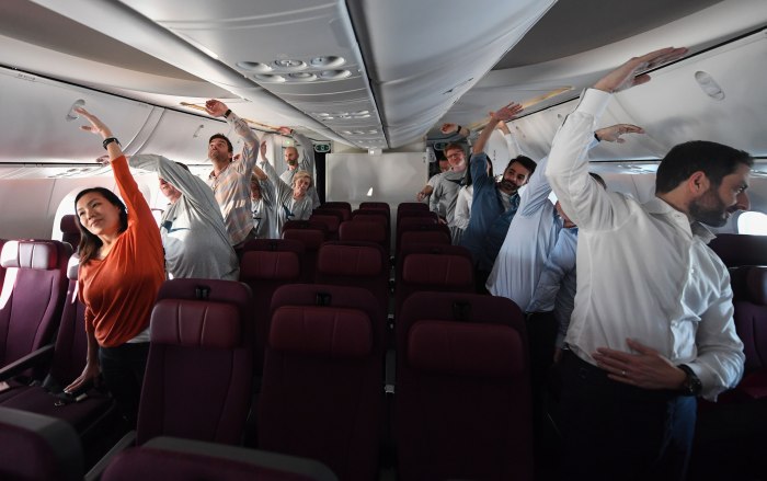 Qantas салон самолета