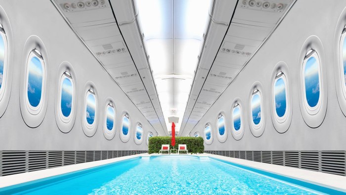 Airbus a380 салон бассейн