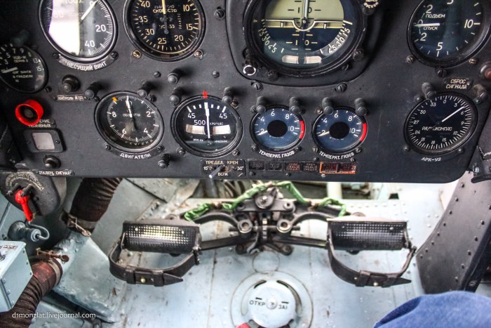 Приборная панель вертолета ми-8