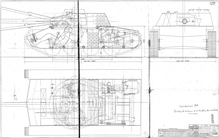 Чертеж танка AMX 50 Foch