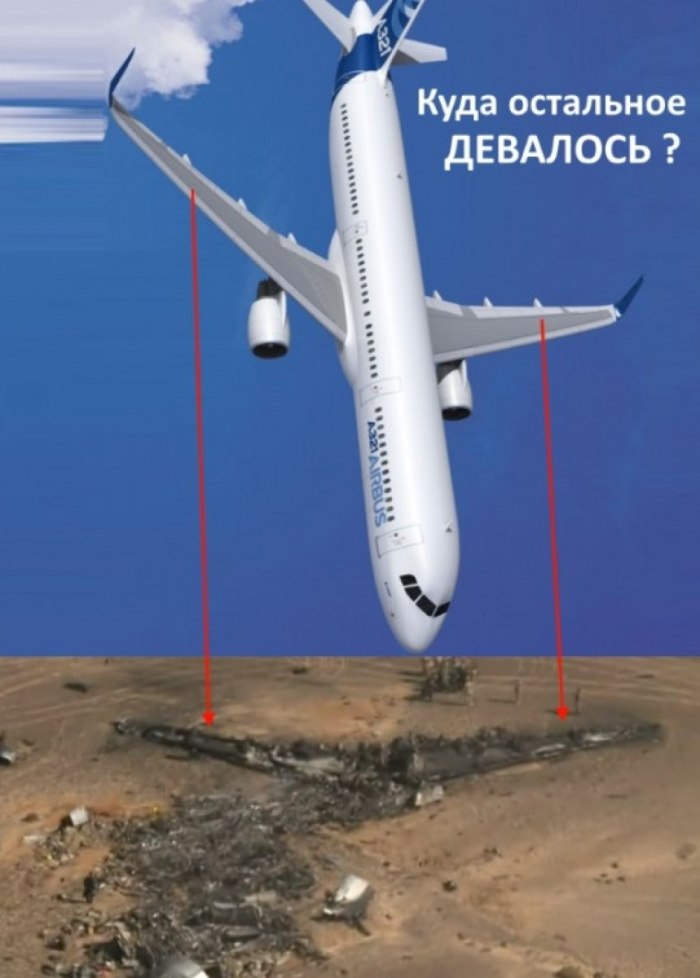 А321 над Синайским полуостровом