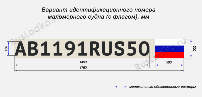 Номер на катер по ГОСТУ