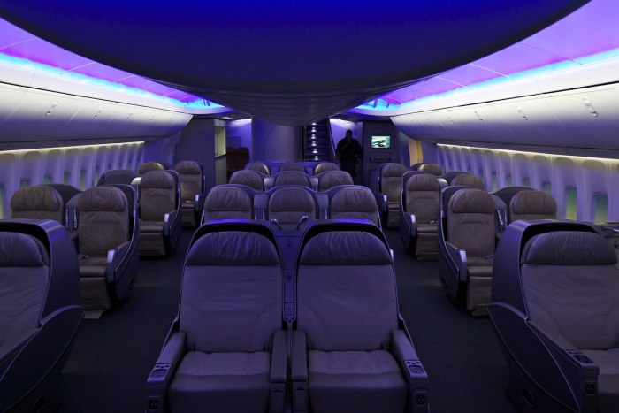 Боинг 747 пассажирский салон