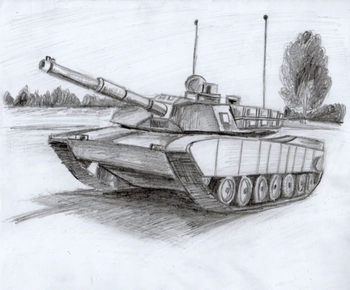 Рисунки танков карандашом