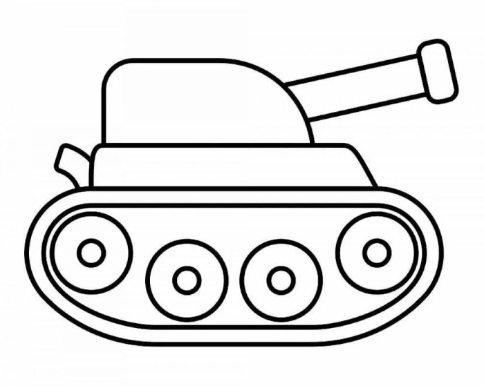 Трафарет танка для рисования