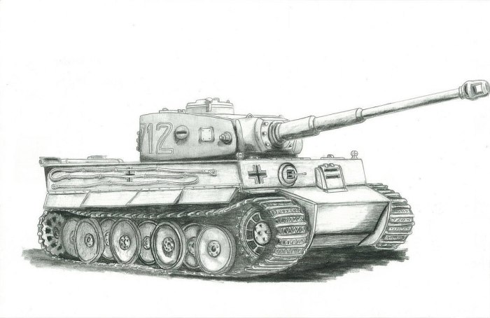 Рисунок танка тигр 1
