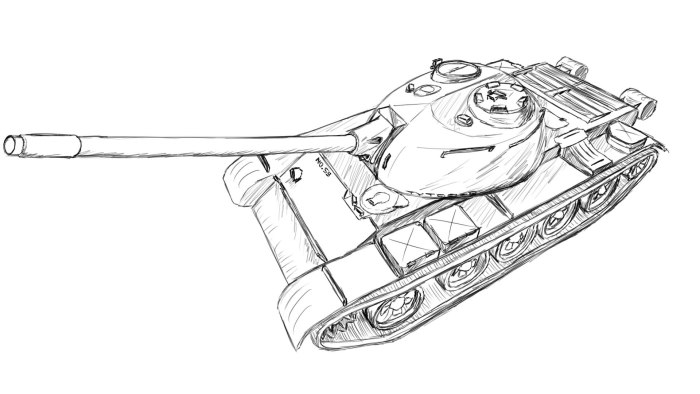 Танк т-34 рисунок