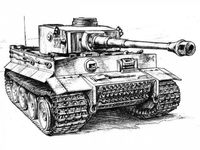 Танк рисунок