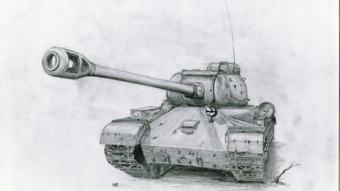 Рисунок танка ИС 2