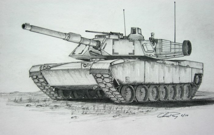 Танк карандашом