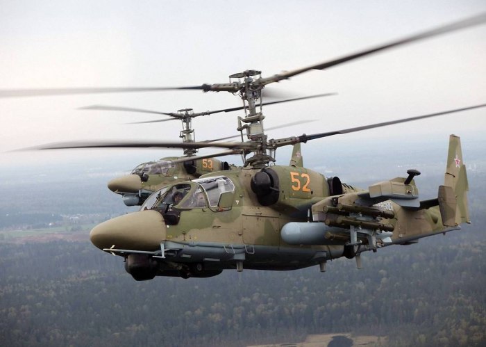 Военный вертолёт ка-52 Аллигатор
