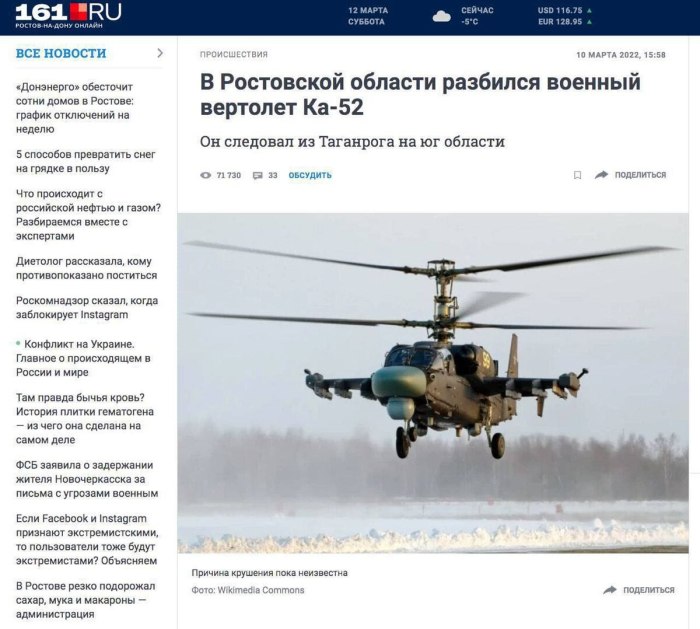 Ка-52 Аллигатор на Украине