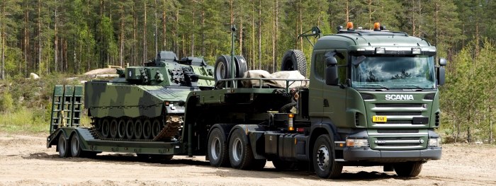 Военная Скания тягач