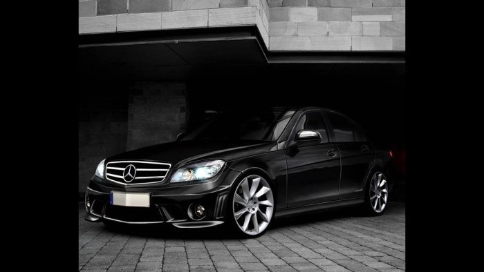 Мерседес w204 свет черный