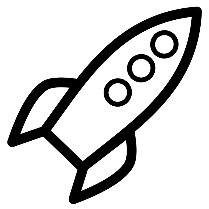 Трафарет ракеты для детей