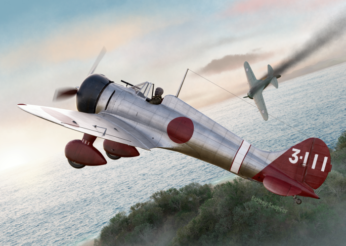 Самолет Mitsubishi a5m Claude artpaints