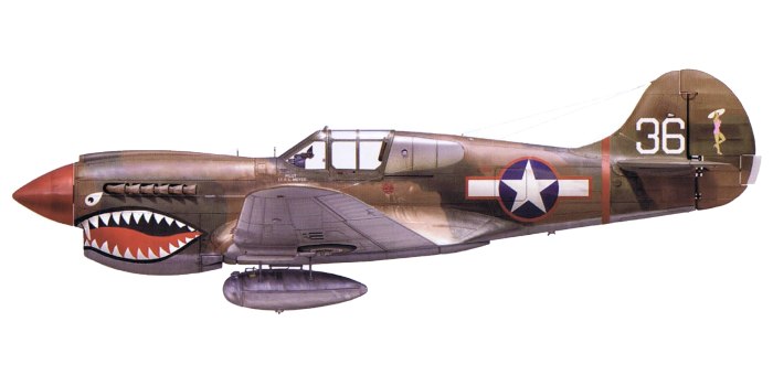 Самолёт p-40e Warhawk