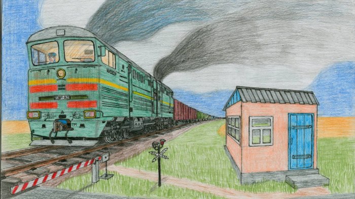 Рисование на тему поезда