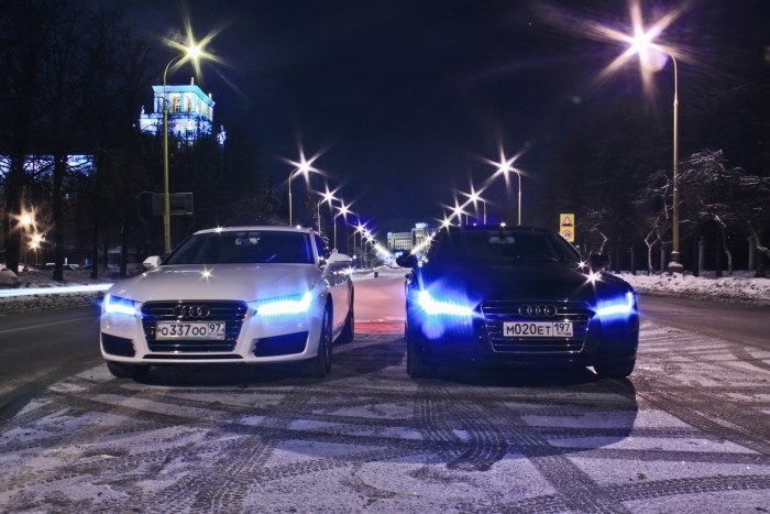 Ауди а5 ночью