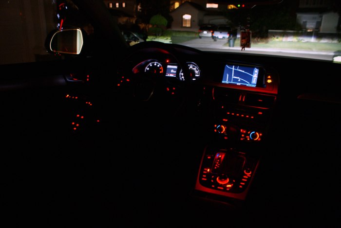 Audi a6 салон ночью