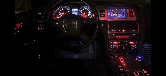 Подсветка салона Ауди а8д2