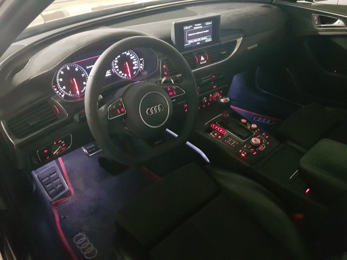 Audi a6 c7 салон ночью