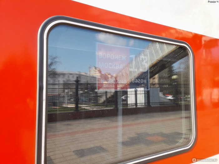 Поезд 740ж двухэтажный сидячий Москва Воронеж