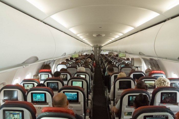 Салон самолета Airbus a321