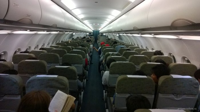 Салон самолета Airbus a321