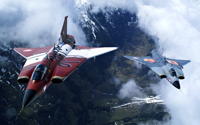 Шведские истребители Saab Draken