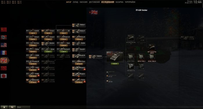 World of Tanks fv4005 дерево исследования