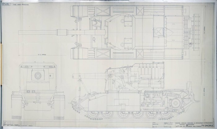 Чертеж танка fv4005