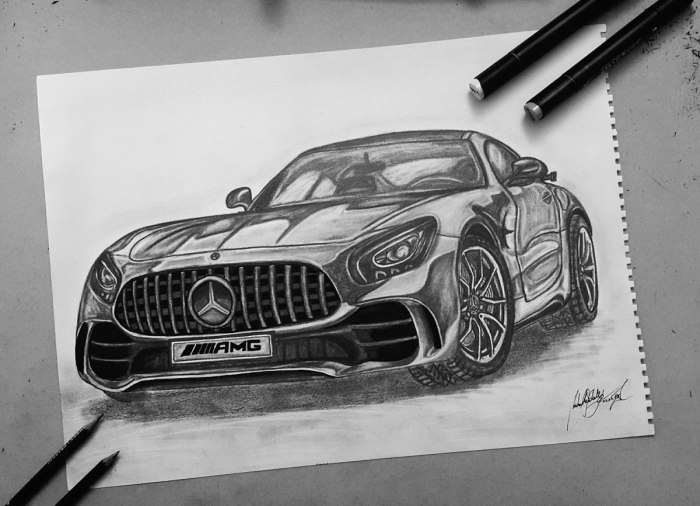 Мерседес АМГ gt рисунок
