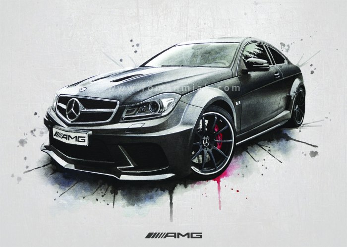 Нарисованный Мерседес c63 AMG